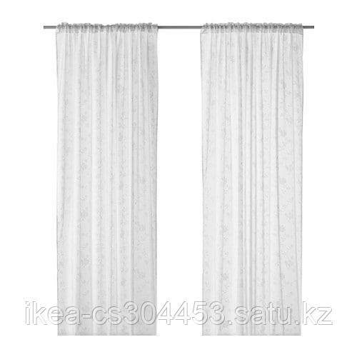 englali gardiny 1 para belyj cvety