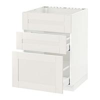 МЕТОД / МАКСИМЕРА Напольн шк п-мойку+3фрнт пнл/2ящ, белый, Сэведаль белый