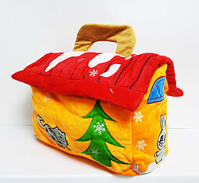 Новогодняя сумка для подарков на молнии.