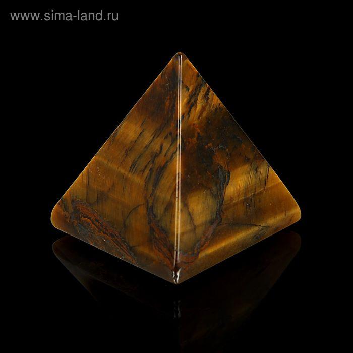 Пирамида из камня. Чёрный петерсит от 28х19мм/20г: коробка