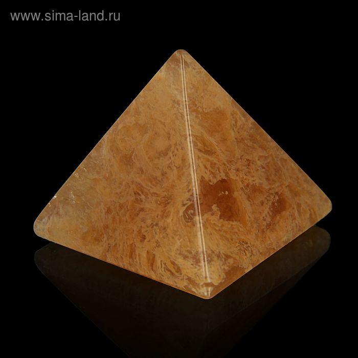 Пирамида из камня. Дымчатый кварц от 38х33мм/80г: коробка