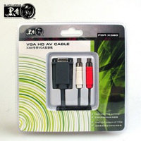 Кабель аудио-видео Xbox 360 VGA AV Cable Black Horns, для подключения к телевизору и монитору