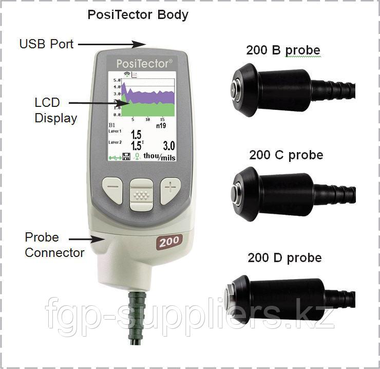 PosiTector 200 C3 Advanced Coating Thickness Gage/ Ультразвуковой толщиномер покрытий Positector 200 C3 - фото 3 - id-p57799081
