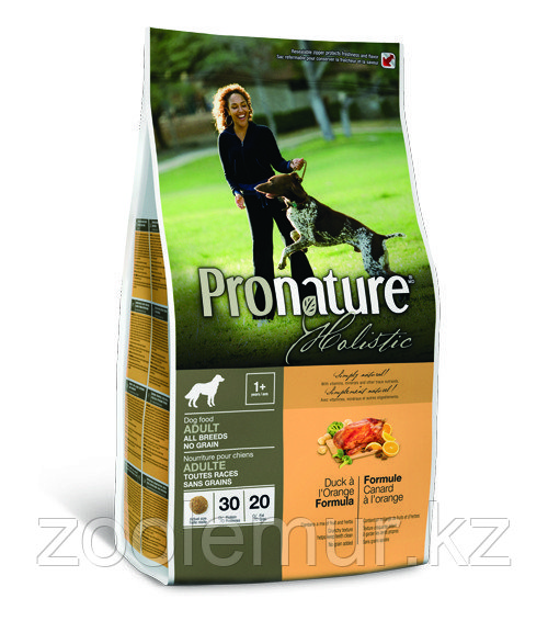 Pronature Holistic Adult All Breeds беззерновой - для собак, утка с апельсином - фото 1 - id-p57799200