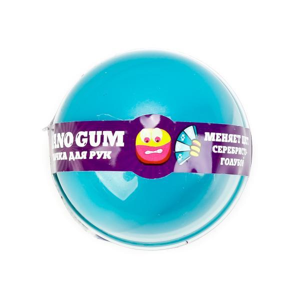 ПЛАСТИЛИН ДЛЯ ЛЕПКИ "ЖВАЧКА ДЛЯ РУК "NANO GUM", СЕРЕБРИСТО-ГОЛУБОЙ" 50 гр
