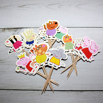 Шпажки декоративные "Свинка Пеппа"