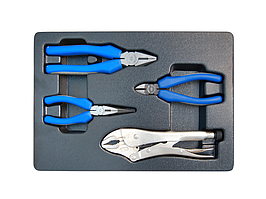 Набор пассатижей, плоскогубцев и бокорезов, ложемент, 4 предмета KING TONY 9-42144GP