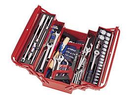 Набор инструментов универсальный, раскладной ящик, 88 предметов KING TONY 902-089MR01