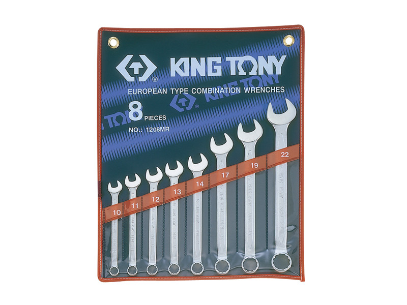 Набор комбинированных ключей, 10-22 мм, 8 предметов KING TONY 1208MR
