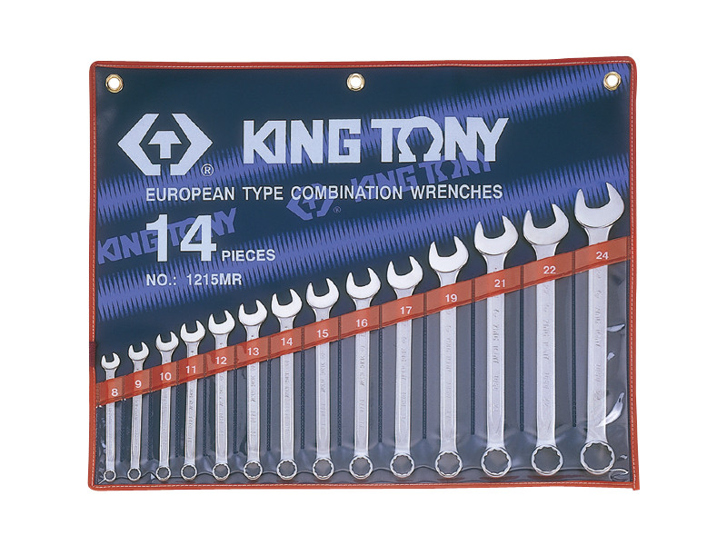 Набор комбинированных ключей, 5/16"-1-1/4", 14 предметов KING TONY 1214SR
