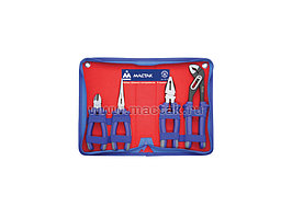 МАСТАК Набор пассатижей, плоскогубцев и бокорезов, в футляре на молнии, 4 предмета