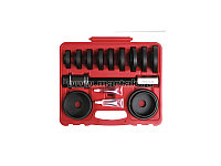 Набор оправок для монтажа и демонтажа ступичных подшипников, кейс, 14 предметов МАСТАК 100-30014C