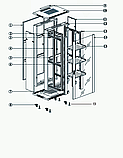 Шкаф серверный напольный 42U,800*1000*1958,двери передняя одностворчатая,задняя двухстворчатая перфорированные, фото 5