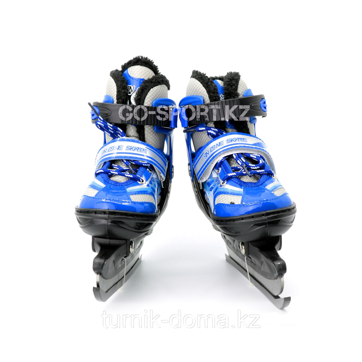 Детские раздвижные коньки, синие с меховой подкладкой In Line Skate, размер S (28-33) - фото 2 - id-p57830735