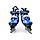 Детские раздвижные коньки, синие с меховой подкладкой In Line Skate, размер М (34-39), фото 2