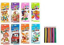 Карандаши 12 цветов Yalong пластиковые 