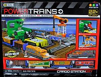 Железная дорога Jakks Pacific Power Trains Cargo Station Сity 670 см, 65 элементов 67716 Железная дорога Jakks Pacific Power Trains Cargo Station Сity 670 см, 65 элементов