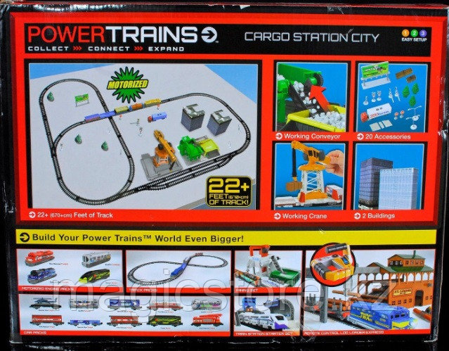 Железная дорога Jakks Pacific Power Trains Cargo Station Сity 670 см, 65 элементов - фото 2 - id-p51628833