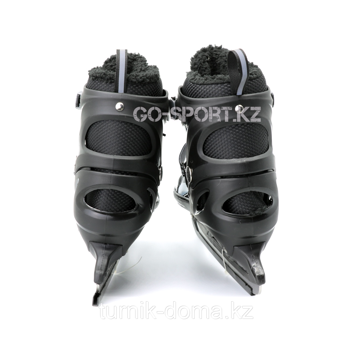 Детские раздвижные коньки, черные с меховой подкладкой In Line Skate, размер L (38-43) - фото 4 - id-p57846050