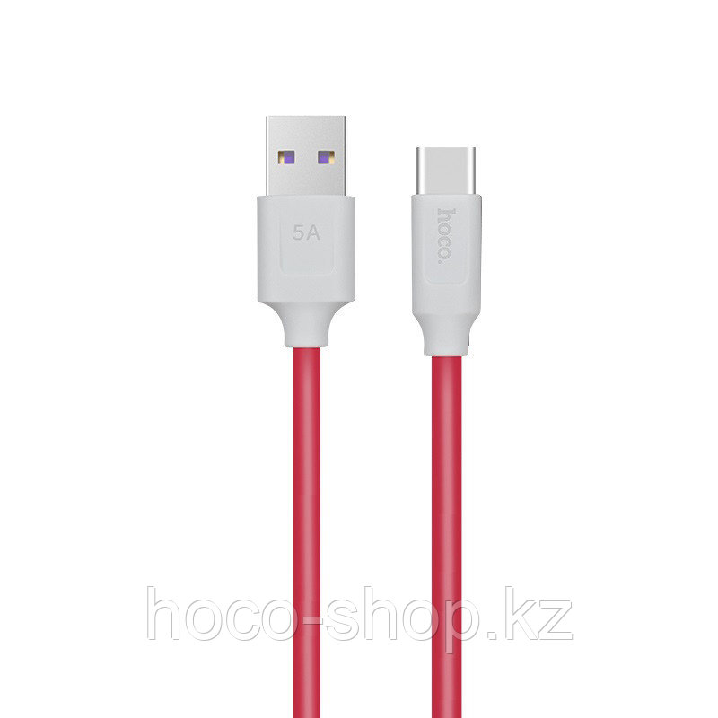 USB кабель hoco X11 type-C white&red