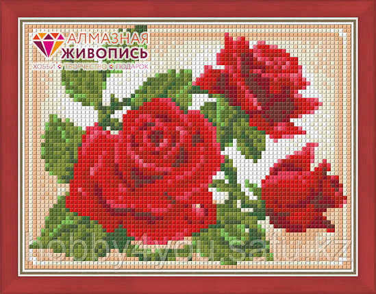 Картина стразами "Молодая роза", 15*20см, фото 2
