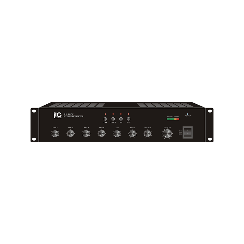 ITC T-240FP Микширующий усилитель 240Вт (240В, фантомное питание, 4 микрофонных, 4 линейных входа)