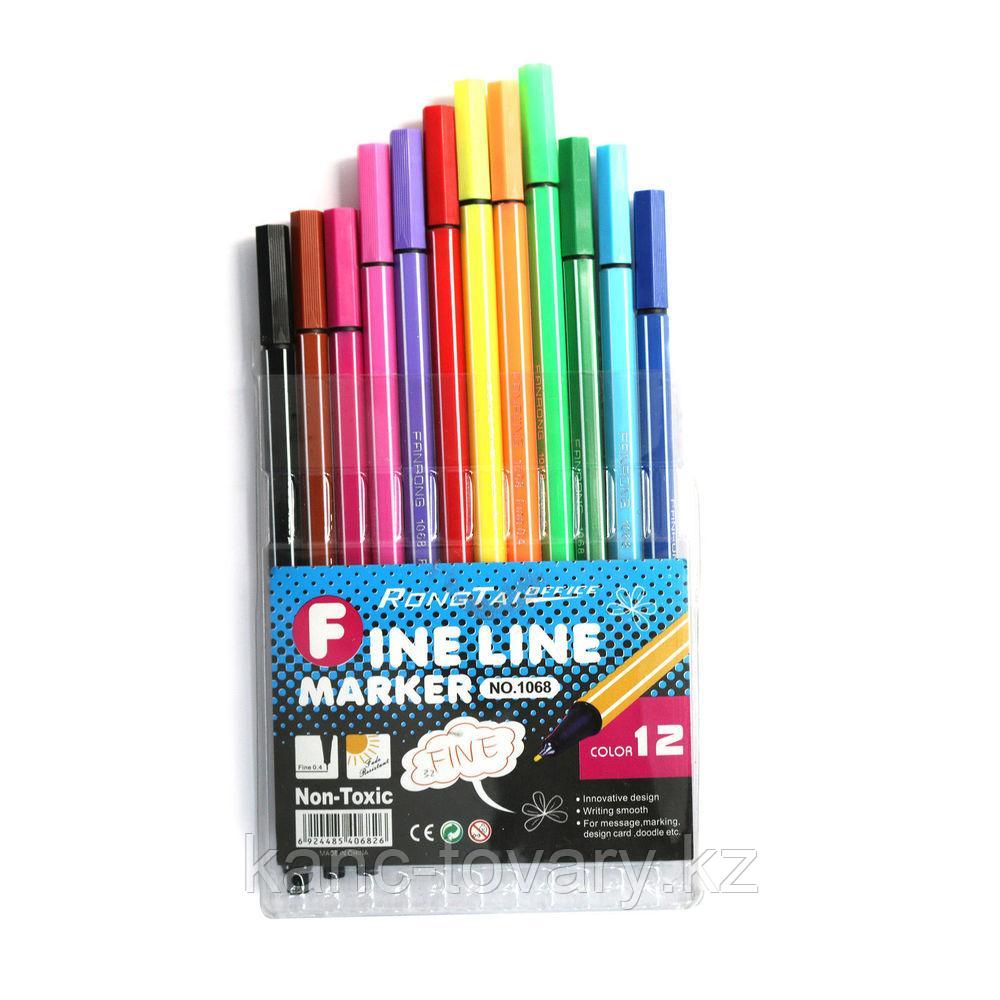 Набор лайнеров Fine Line (капиллярные ручки) 12 цветов - фото 1 - id-p57877555