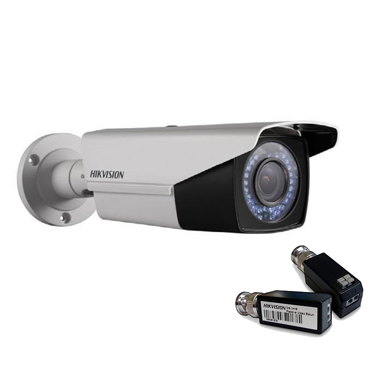 Hikvision DS-2CE16D1T-VFIR3 (2.8-12 мм) + DS-1H18  HD TVI 1080P ИК уличная видеокамера Комплект