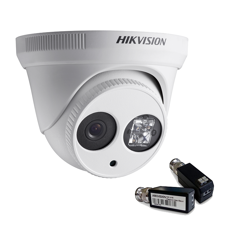Hikvision DS-2CE56C2T-IT1 (2.8 мм)+ DS-1H18  HD TVI 720P EXIR купольная видеокамера Комплект