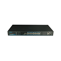 UTEPO UTP1-SW16-TP300 Коммутатор 16-портовый неуправляемый PoE+ 1 комбопорт