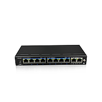 UTEPO UTP3-SW08-TP120-A1 Коммутатор 8-портовый неуправляемый PoE+ 2 uplink порта 1080p