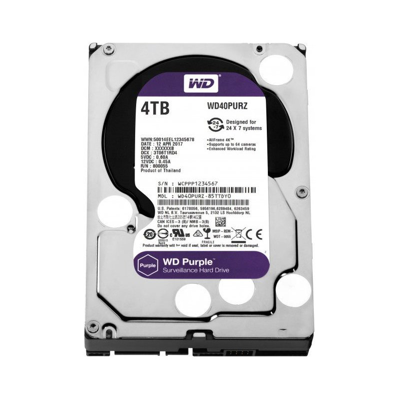 WD40PURX Жесткий диск 4000ГБ Western Digital "Caviar Purple"