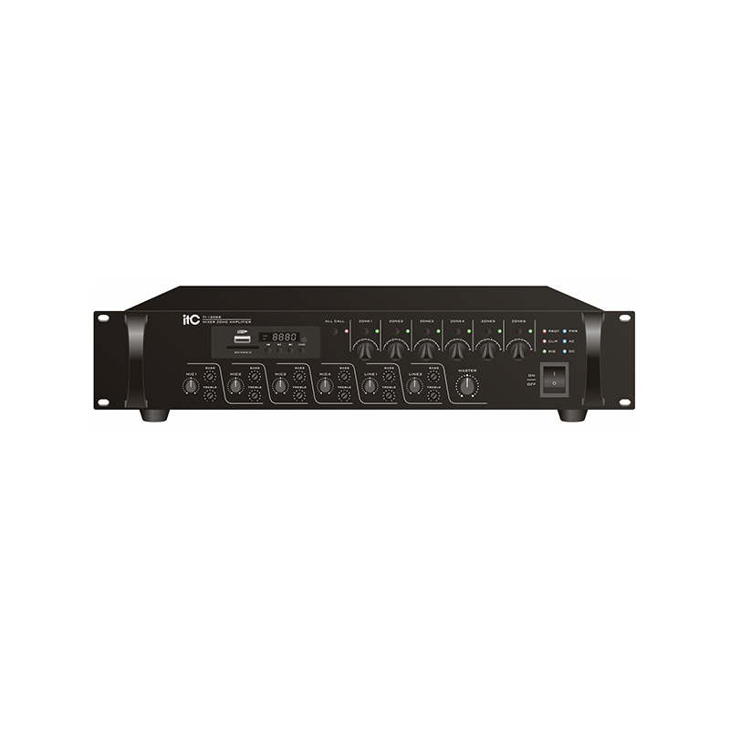 ITC TI-2406S Микширующий усилитель 240W, 6 зонный  с USB / SD + FM-тюнером и Bluetooth