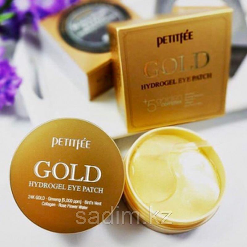 Petitfee Gold Hydrogel Eye Patch -  Петитфи Гидрогелевые патчи для области вокруг глаз с золотом 60шт