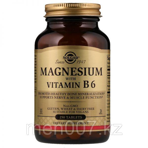 БАД Магний, с витамином В6 (250 таблеток) Solgar