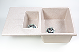 Мойка SOFI S-450 кухонная из искусственного камня квадратная, фото 6
