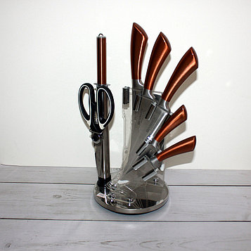 Набор стальных ножей на подставке everrich