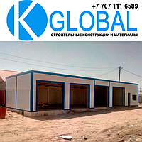 Строительство Автомойки под ключ в Алматы за 28 дней, утепленный из сэндвич-панелей