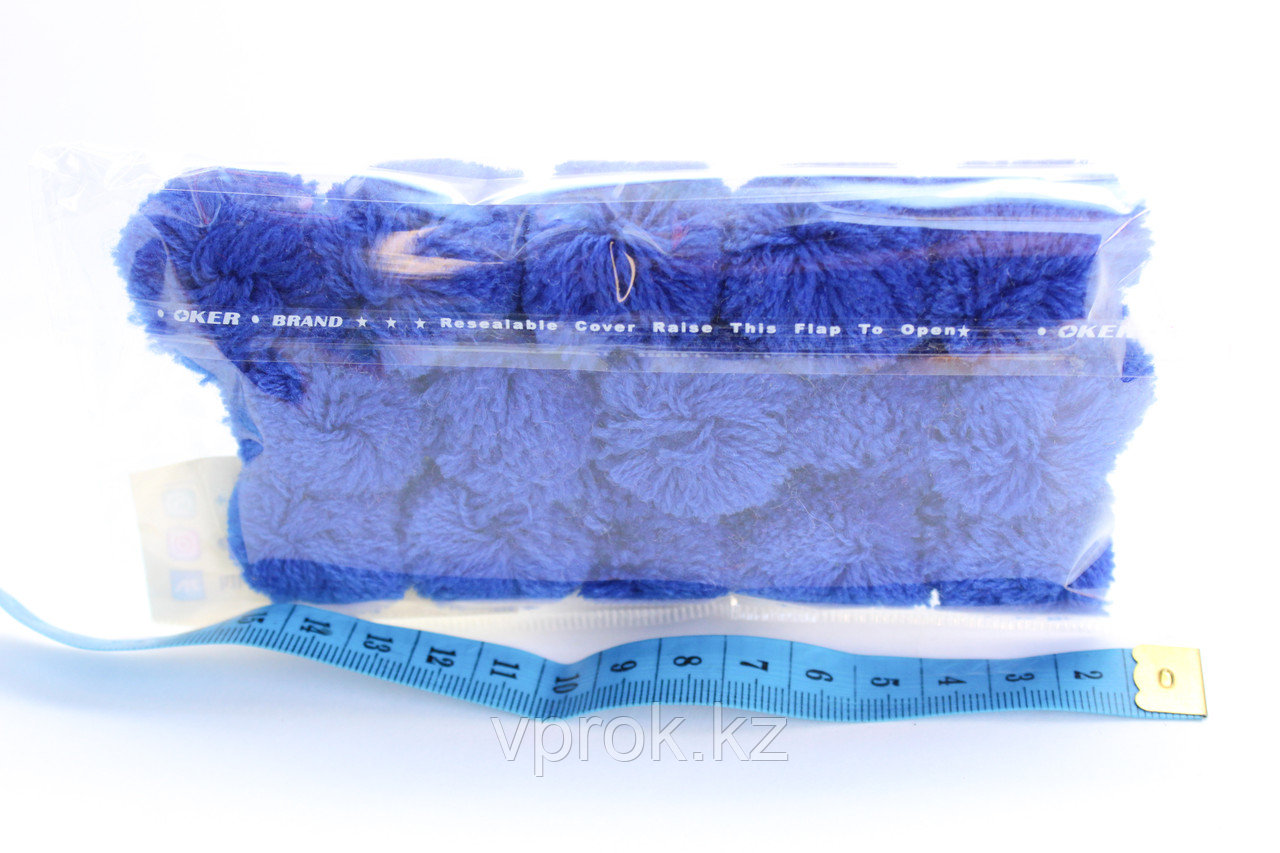 Помпоны декоративные из акриловой пряжи, 1.5 см, синие - фото 2 - id-p57911221
