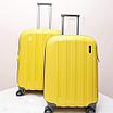 Средний пластиковый чемодан на колесах " Aotian " желтого цвета, фото 4