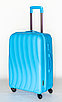 Средний пластиковый чемодан на колесах "Bubule" голубого цвета, фото 4