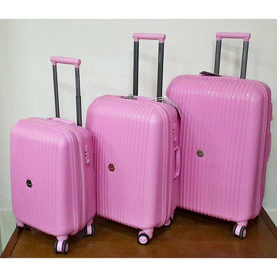 Маленький прочный пластиковый чемодан "Aotian" розовый