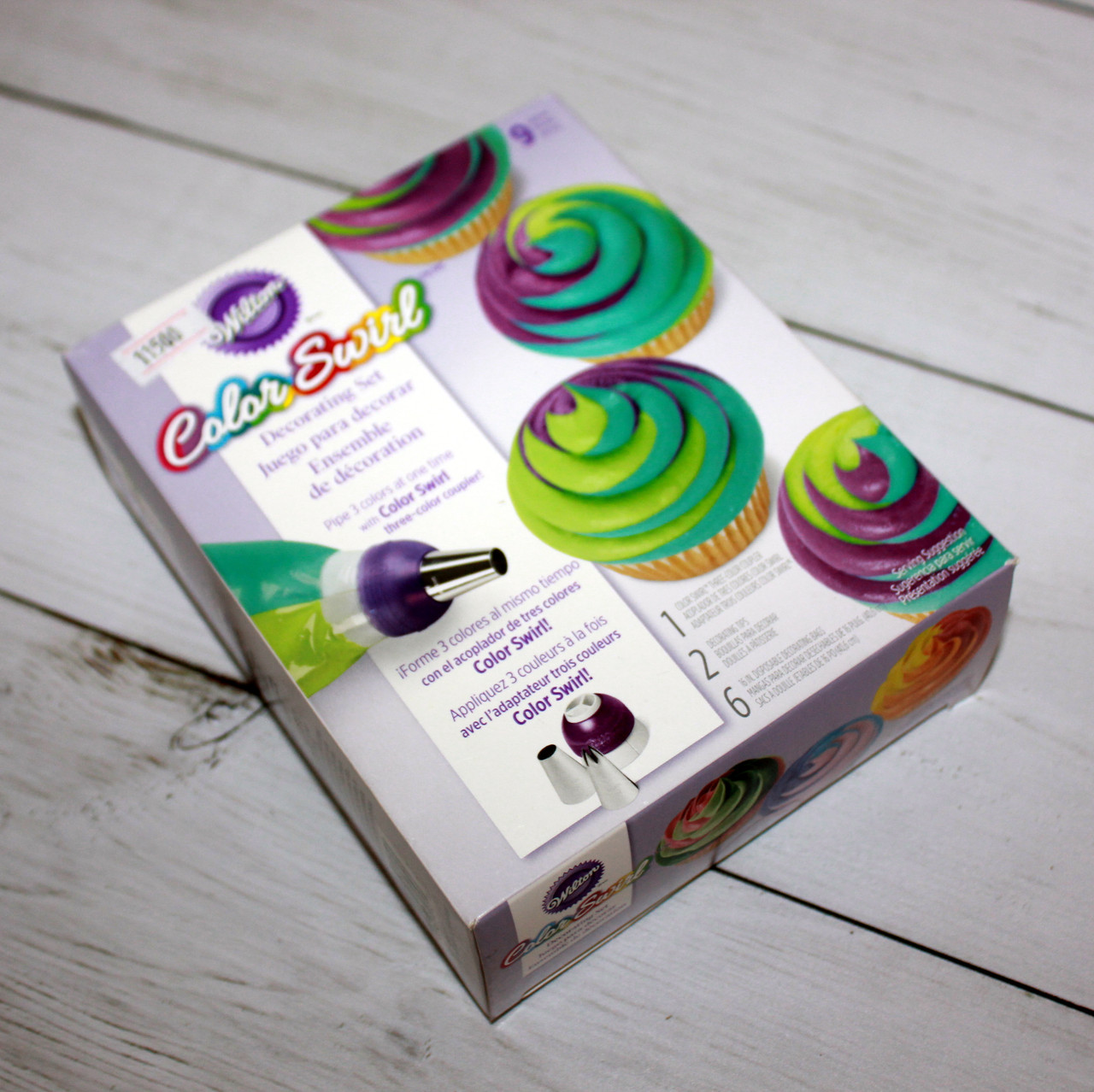 Набор для украшения тортов, 9 предметов Color Swirl Wilton