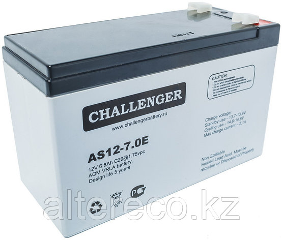 Аккумулятор Challenger AS12-7.0 (12В, 7Ач), фото 1