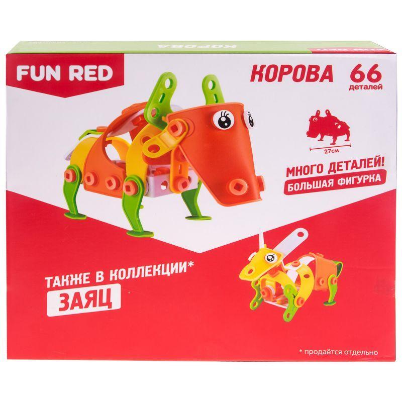 Конструктор гибкий "Корова Fun Red", 66 деталей