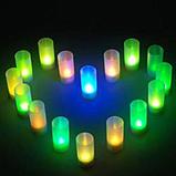 Светодиодная свеча LED Candle [2шт.] (Зеленая со стаканом), фото 6