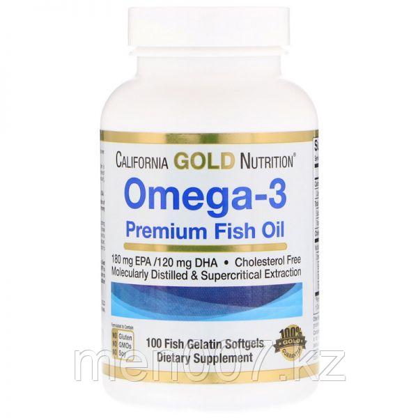 БАД Рыбий жир Omega-3 (100 капсул) California Gold Nutrition