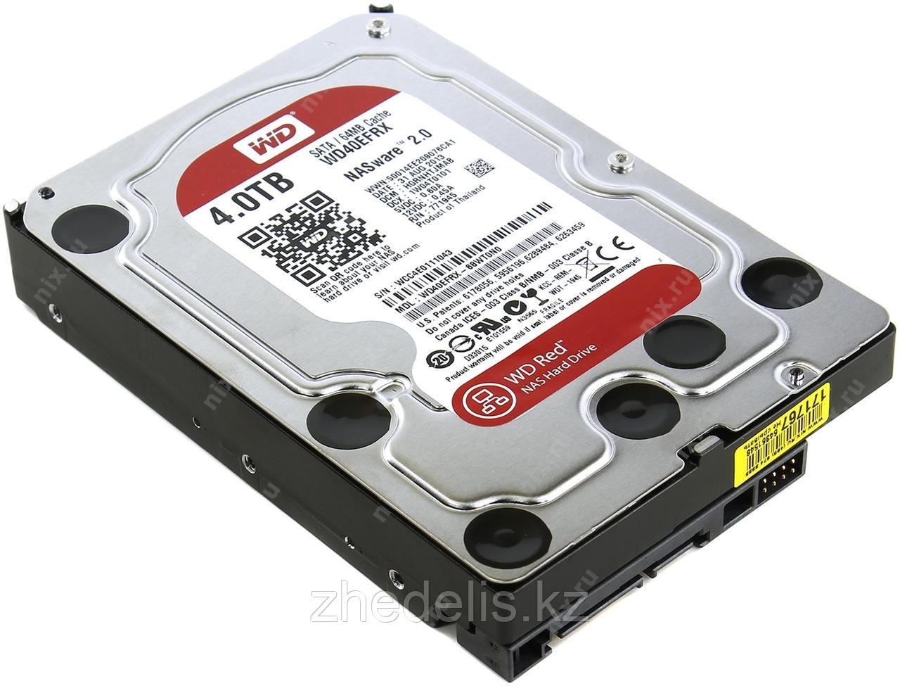 Жёсткий диск WD Red WD40EFRX 4ТБ 3,5" 5400RPM 64MB (SATA-III) NAS Edition - фото 2 - id-p57971015