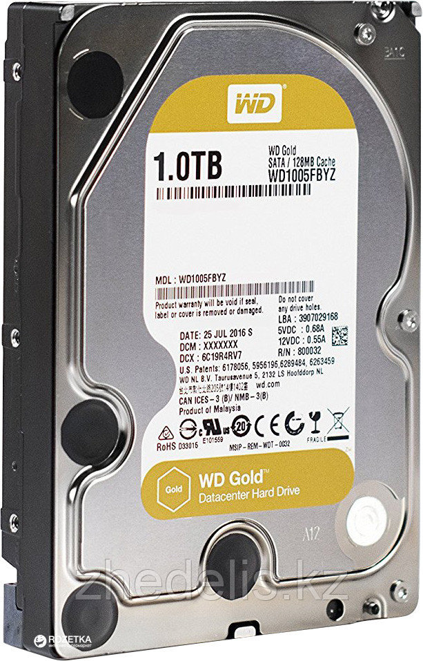 Жесткий диск WD GOLD WD1005FBYZ 1ТБ 3,5" 7200RPM 128MB 512E (SATA-III)