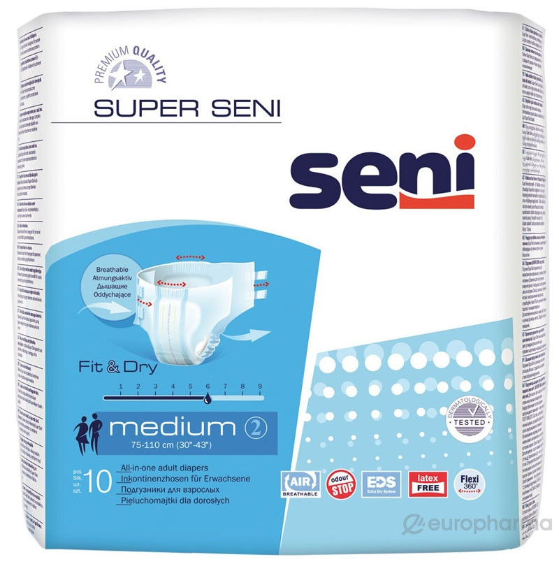 Подгузники д/взрослых Super Seni Medium 10 шт